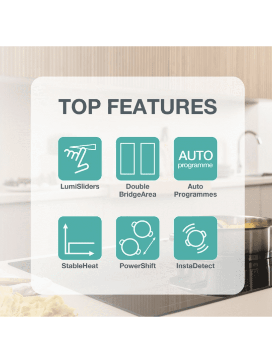 G800 Indukcijska kuhalna plošča GI6443BSCWF